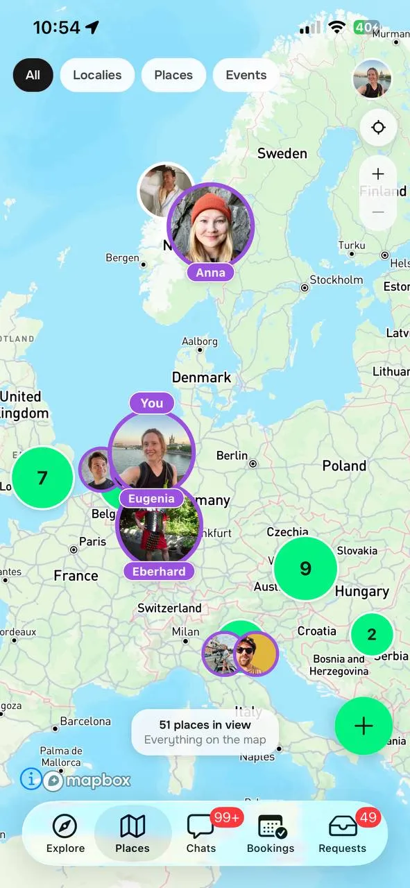 Localie app — map of experiences